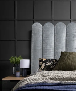 Rockerfeller King Headboard, Grey