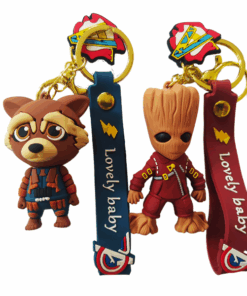 Rocket Raccoon & Groot Schoolbag Tag & Keyholder - Guardians of Galaxy