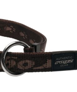 Rogz - 2cm Alpinist Half-Check Dog Collar - Brown