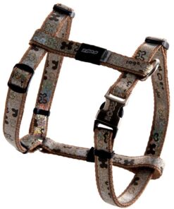 Rogz - 8mm Adjustable Dog H-Harness - Brown Bone