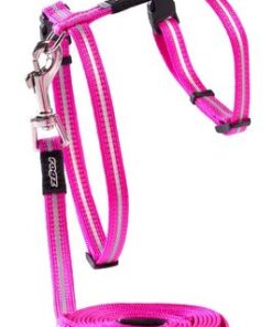 Rogz - 8mm AlleyCat Cat Lead/H-Harness - Pink