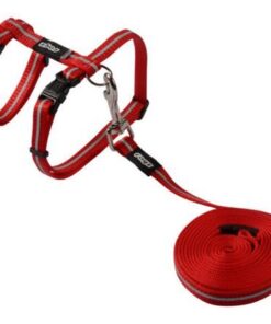 Rogz - 8mm AlleyCat Cat Lead/H-Harness - Red
