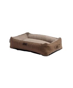 Rogz Dog Bed, Lounge Walled Rectangular, Large - Brown