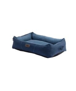 Rogz Dog Bed, Lounge Walled Rectangular, Large - Navy