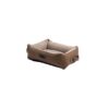 Rogz Dog Bed, Lounge Walled Rectangular, Small - Brown