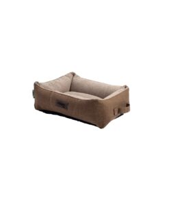Rogz Dog Bed, Lounge Walled Rectangular, Small - Brown