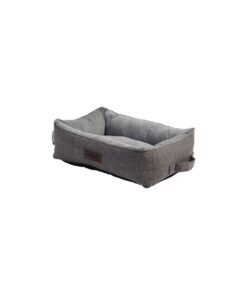 Rogz Dog Bed, Lounge Walled Rectangular, Small - Grey