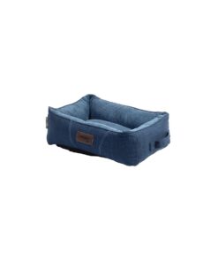 Rogz Dog Bed, Lounge Walled Rectangular, Small - Navy