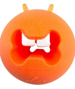 Rogz Dog Treat Ball Fred Medium 64mm - Orange