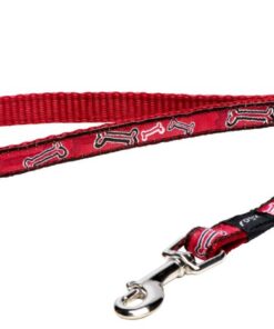 Rogz - Fancy Dress 11mm Fixed Dog Lead - Red Bone