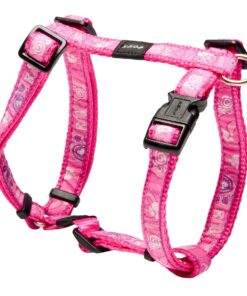 Rogz - Fancy Dress 16mm Dog H-Harness - Pink Paws