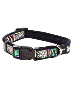 Rogz Small Dogs Classic Collar - Fashion - Medium - Wild Stripes