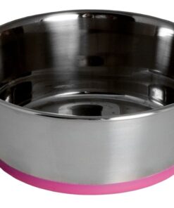 Rogz - Stainless Steel Slurp Bowl - Pink Base - 3700.0 ml