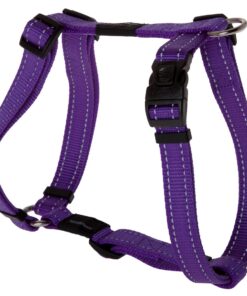 Rogz - Utility Fanbelt Dog H-Harness - Large 2cm - Purple Reflective