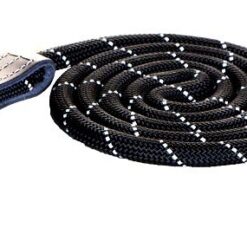 Rogz - Utility Rope 0.9cm Medium 1.8m Long Dog Leash - Reflective - Black