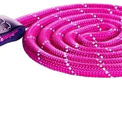 Rogz - Utility Rope 0.9cm Medium 1.8m Long Dog Leash - Reflective - Pink