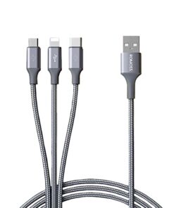 Romoss 3-in-1 USB to Lightning Charge Sync/Micro USB/USB-C Cable 1m