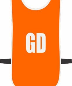 Ronex Netball Bibs With Positions (Junior) - Orange/White