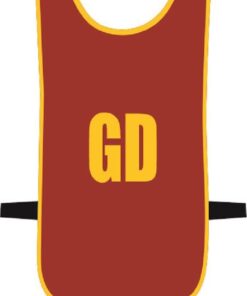 Ronex Netball Bibs With Positions (Senior) - Maroon/Gold