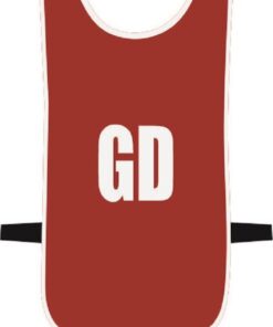 Ronex Netball Bibs With Positions (Senior) - Maroon/White
