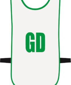 Ronex Netball Bibs With Positions (Senior) - White/Emerald