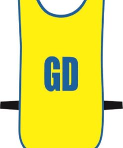 Ronex Netball Bibs With Positions (Senior) - Yellow/Royal
