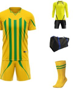 Ronex RC-720 Soccer Team Kit Combo (Junior) - Gold/Emerald