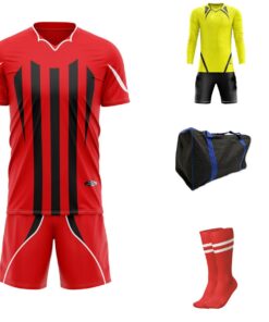 Ronex RC-720 Soccer Team Kit Combo (Junior) - Red/Black/White