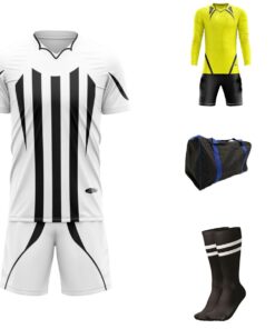 Ronex RC-720 Soccer Team Kit Combo (Junior) - White/Black