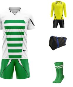 Ronex RC-720 Soccer Team Kit Combo (Junior) - White/Emerald/Black