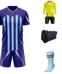 Ronex RC-720 Soccer Team Kit Combo (Senior) - Navy/Sky/White