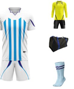 Ronex RC-720 Soccer Team Kit Combo (Senior) - White/Sky/Navy