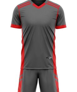 Ronex RC-741 Soccer Kit Combo Charcoal/Red (Youth)