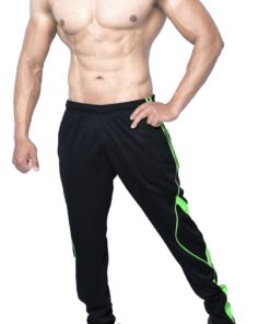 Ronex Slimfit Jogger - Track Pant Black/Lum Green - M