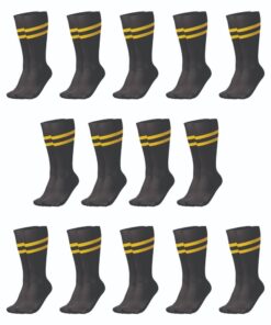 Ronex Soccer Socks - Set of 14 Pairs - Black/Gold