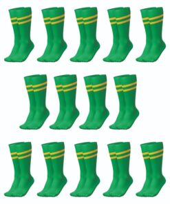 Ronex Soccer Socks - Set of 14 Pairs - Emerald/Gold