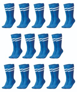 Ronex Soccer Socks - Set of 14 Pairs - Royal/White