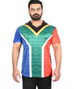 Ronex South African Flag Sublimation Print Design Tee - Adult - 2XL