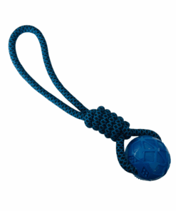 Rope Ball Tug Toy for Dogs (40 cm) - Blue
