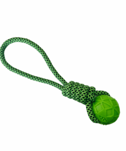 Rope Ball Tug Toy for Dogs (40 cm) - Green