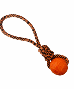 Rope Ball Tug Toy for Dogs (40 cm) - Orange