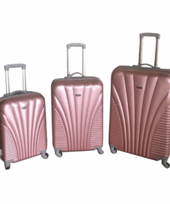 Rose Gold ABS Hard Shell Luggage Set-3 pcs Spinner Suitcases Built-in Locks