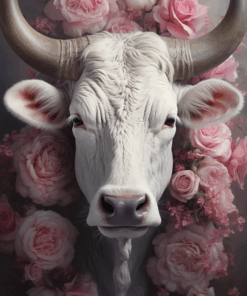 Rose Nguni Canvas Wall Art