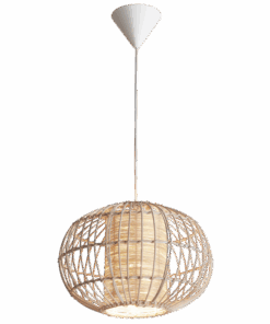 Round Decorative Twine Pendant with Inner Dome