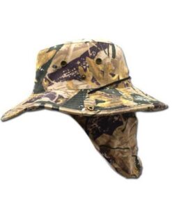 Round Oak Tree Camouflage Sun Protection Hat with Neck Flap - Easy Trade