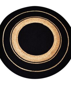 Round Rug - Natural/Black (1200mm)