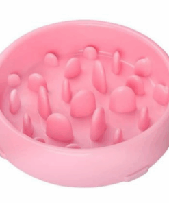 Round Slow Eating Bowl - Pink
