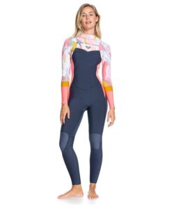 Roxy Womens 4/3mm Syncro Front Zip Wetsuit - Jet Grey - S