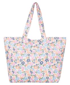 Roxy Womens Anti Bad Vibes Printed Tote Bag - Papaya Ephemere Swim