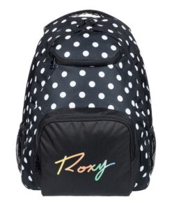 Roxy Womens Shadow Swell Solid Backpack - Anthracite Simple Dots